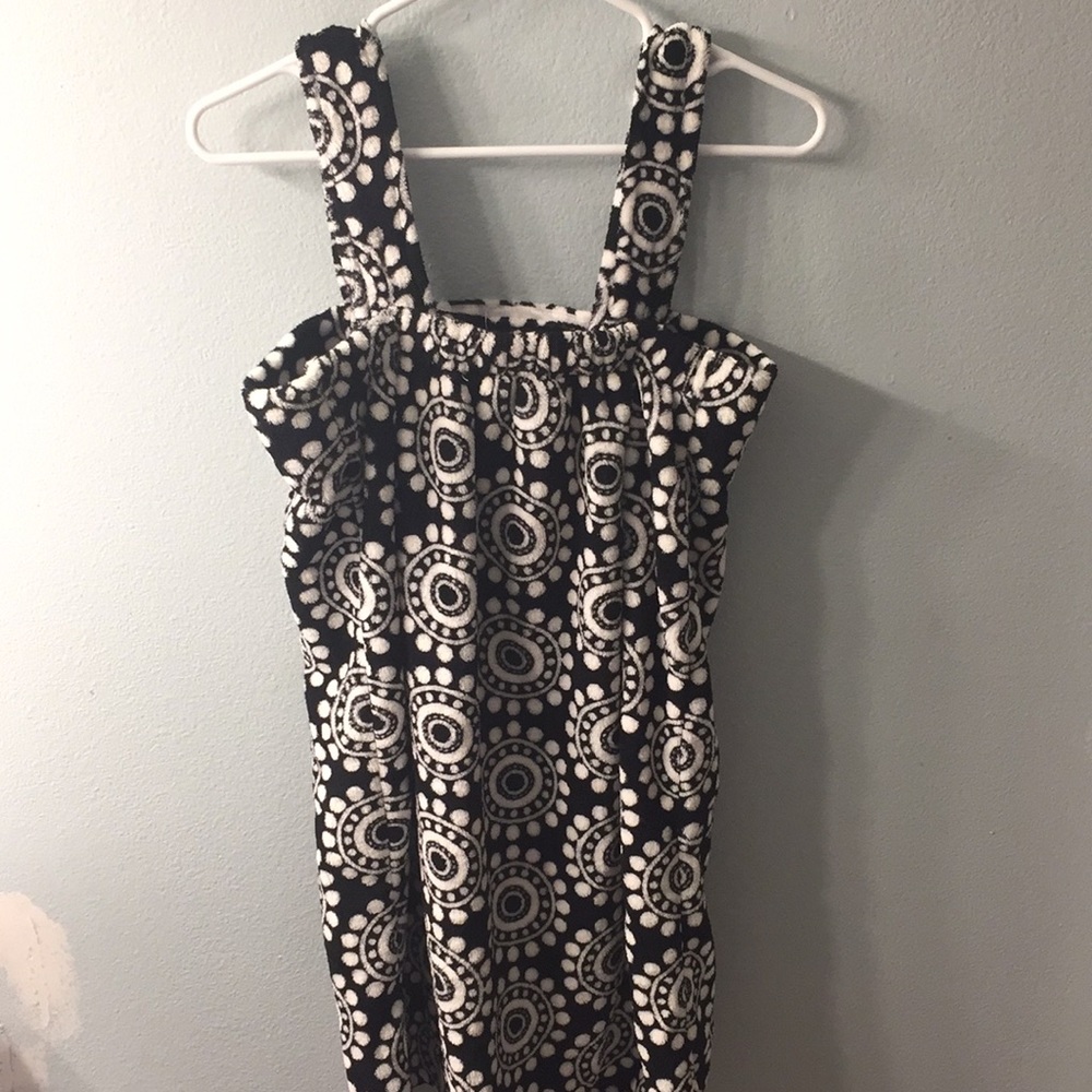 NWT Soft black and white bath robe